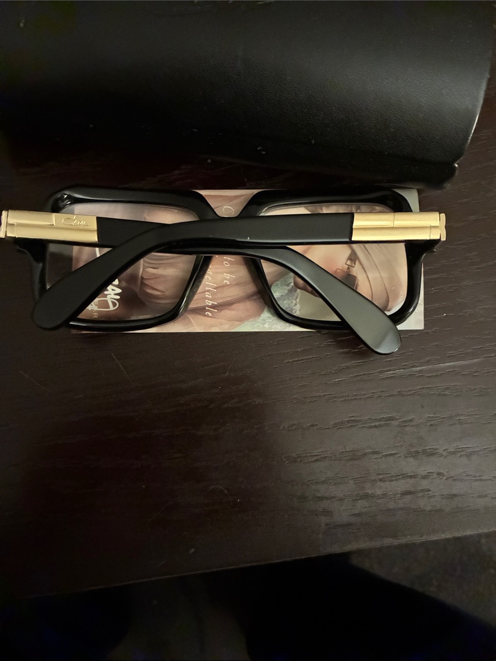 Cazal 607 Black Sunglasses with Gold Temples - Picture 4 of 4